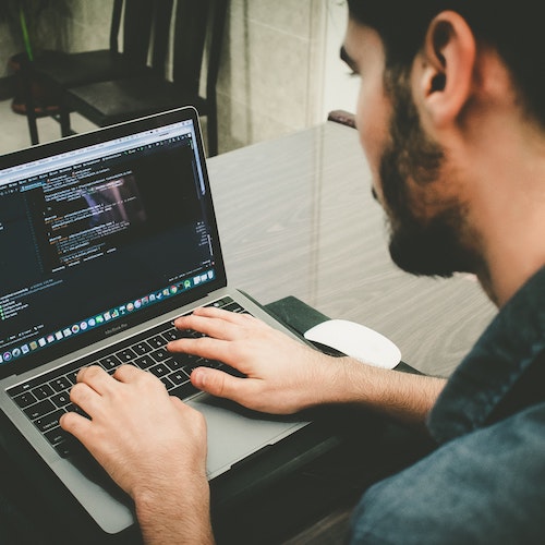Man using Laptop