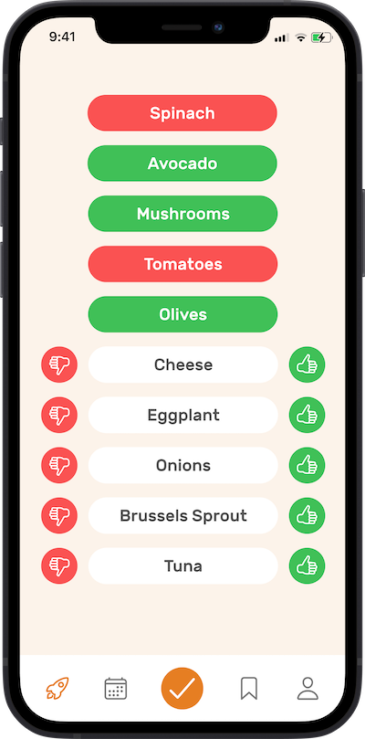 Iphone app reference - Recipe page